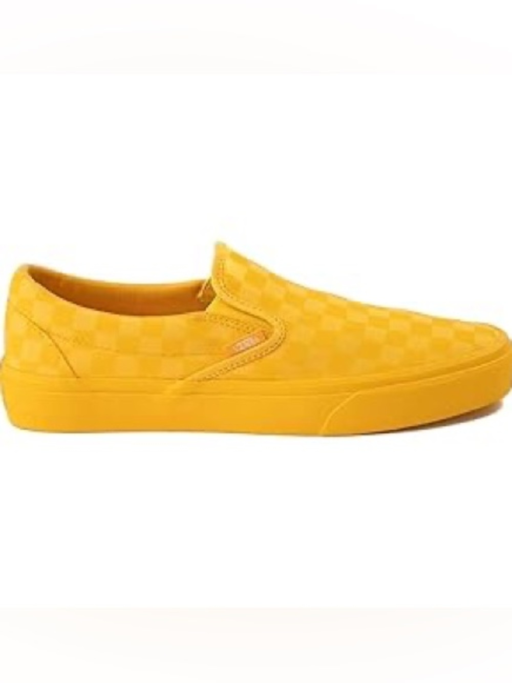 Vans solid Yellow Checkerboard Slip-On color blocked Sneakers